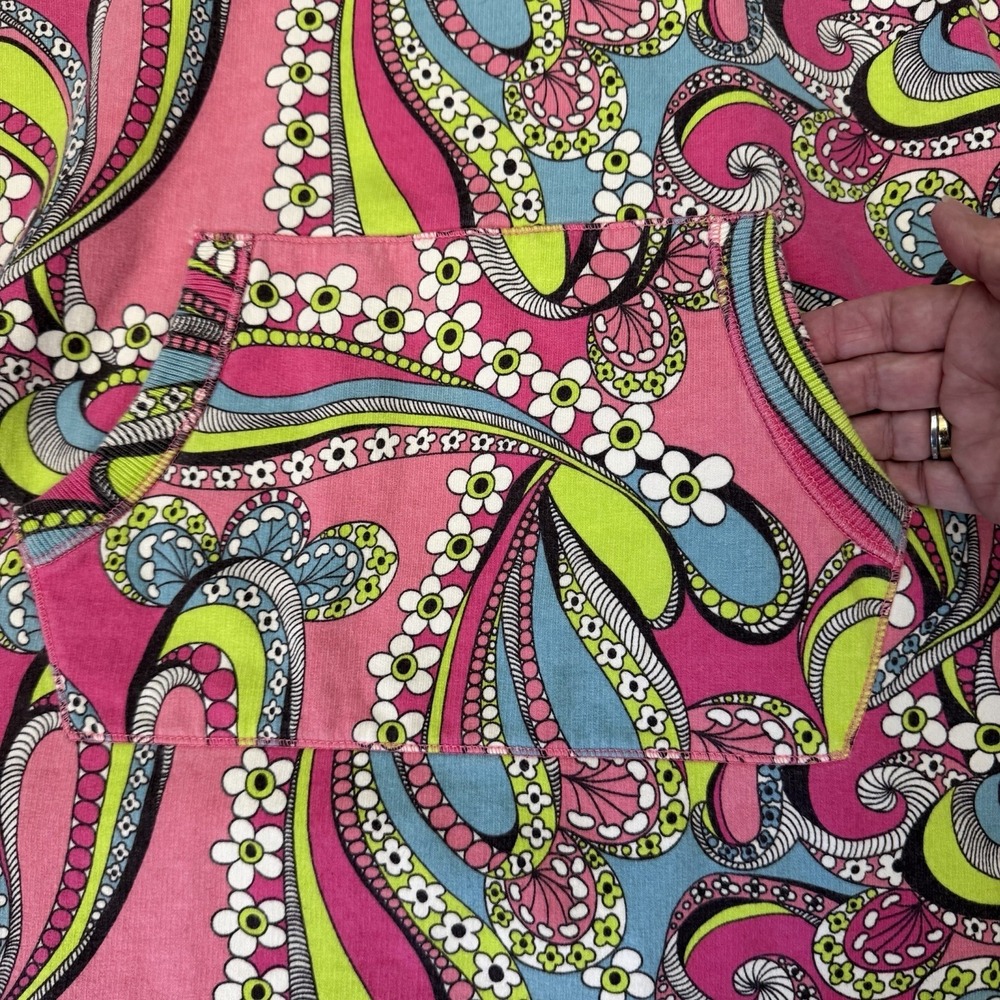 VTG Lucky‎ Brand Paisley Hoodie Small•Hippie Boho Psychedelic Y2K Retro 60's HTF - Picture 3 of 10